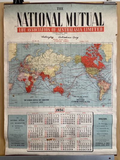 VINTAGE CALENDAR: The National Mutual Life Association of Australasia 1956