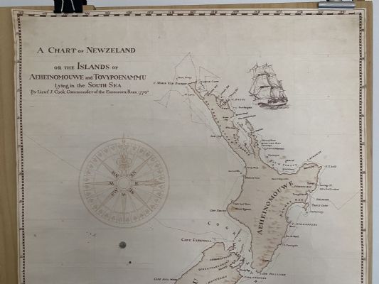 VINTAGE MAP: A Chart of New Zealand