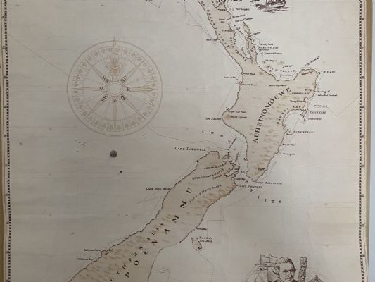VINTAGE MAP: A Chart of New Zealand