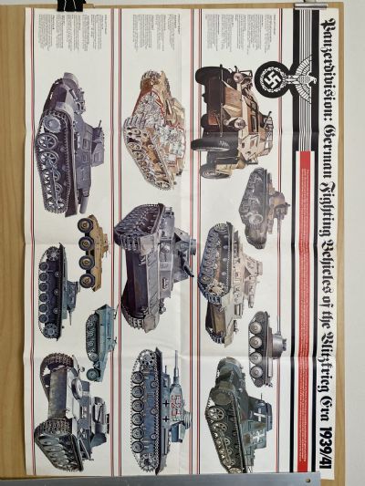 VINTAGE POSTER: German Fighting Vehicles of the Blitzkrieg 1939 / 1941