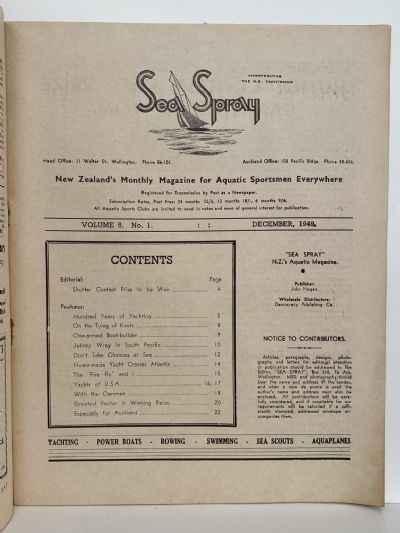 VINTAGE MAGAZINE: Sea Spray - December 1949 - Vol. 5, No. 1