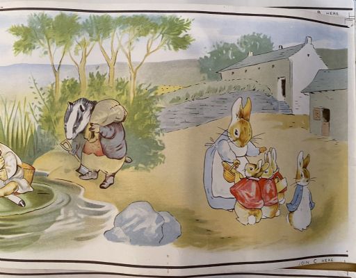 VINTAGE POSTER: Peter Rabbit and His Friends by Beatrix Potter