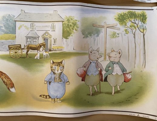 VINTAGE POSTER: Peter Rabbit and His Friends by Beatrix Potter