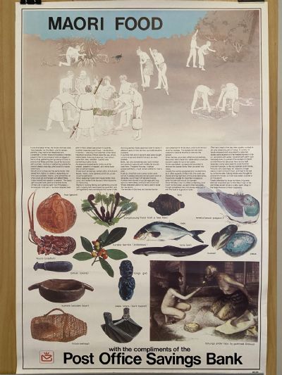 VINTAGE POSTER: Post Office Savings Bank - Maori Food