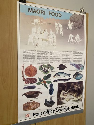 VINTAGE POSTER: Post Office Savings Bank - Maori Food