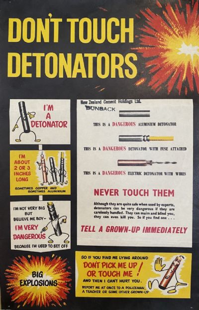 VINTAGE POSTER: Don't Touch Detonators 