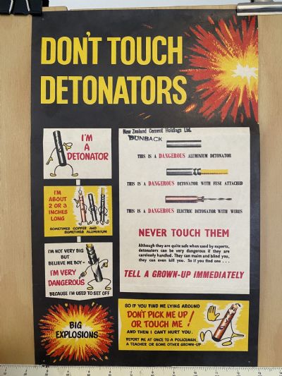 VINTAGE POSTER: Don't Touch Detonators