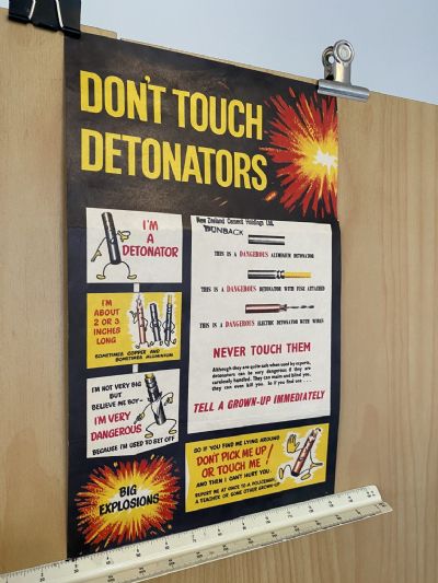 VINTAGE POSTER: Don't Touch Detonators