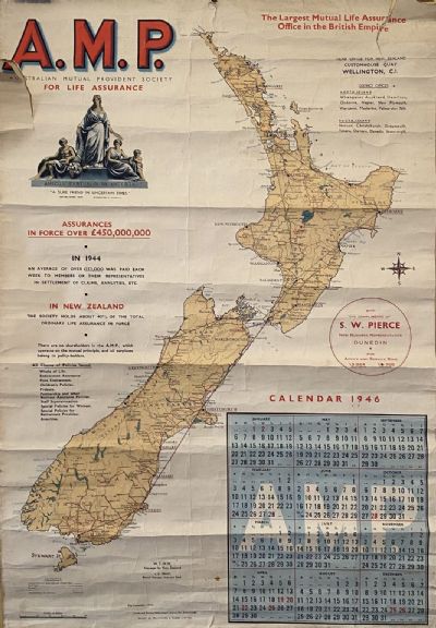 VINTAGE CALENDAR: A.M.P. - Australian Mutual Provident Society 