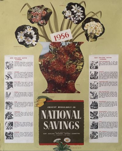 VINTAGE POSTER: Invest Regularly in National Savings / Savings Committee 1956 