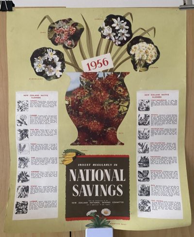 VINTAGE POSTER: Invest Regularly in National Savings / Savings Committee 1956