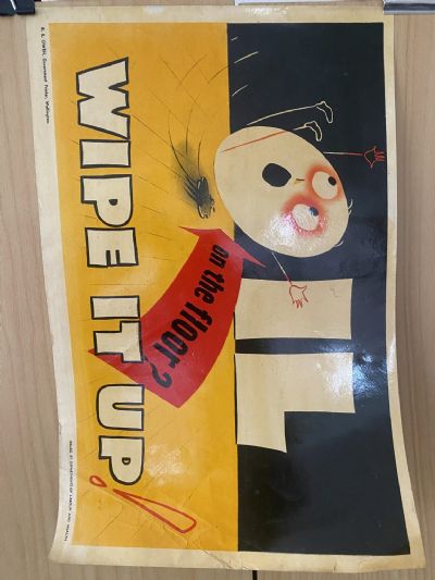 VINTAGE POSTER: New Zealand Departments of Labour and Health - Work Safety