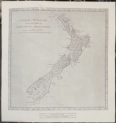 VINTAGE MAP: A Chart of New Zealand