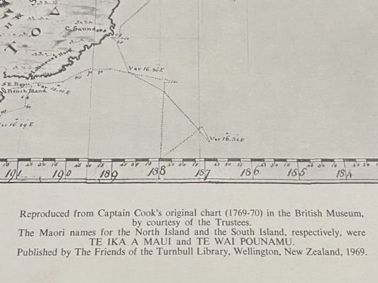 VINTAGE MAP: A Chart of New Zealand