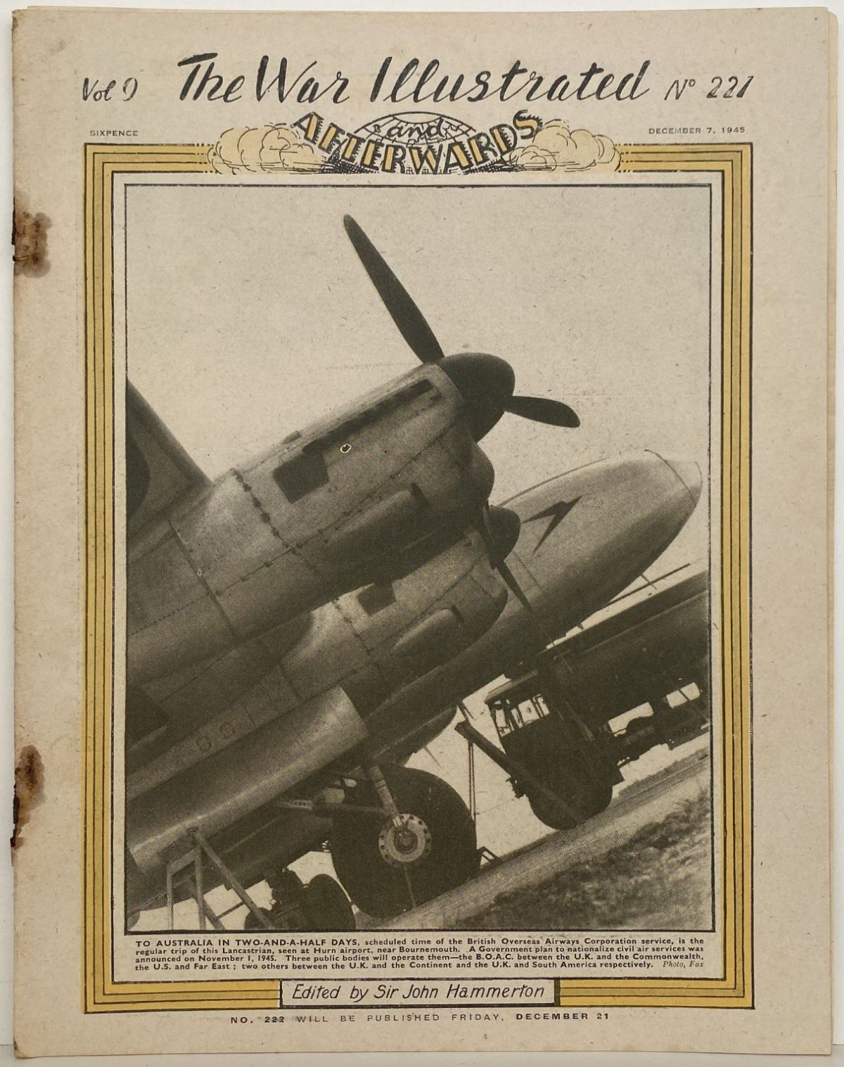 THE WAR ILLUSTRATED - Vol 9, No 221, 7th Dec 1945