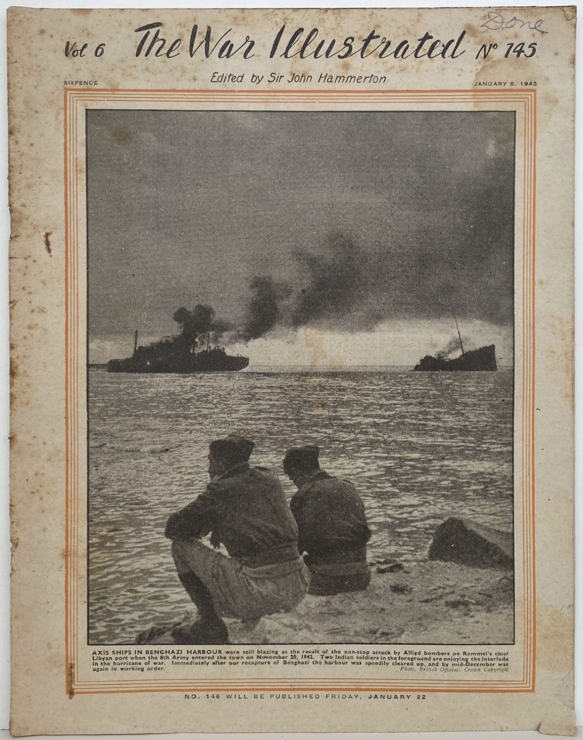 THE WAR ILLUSTRATED - Vol 6, No 145, 8th Jan 1943