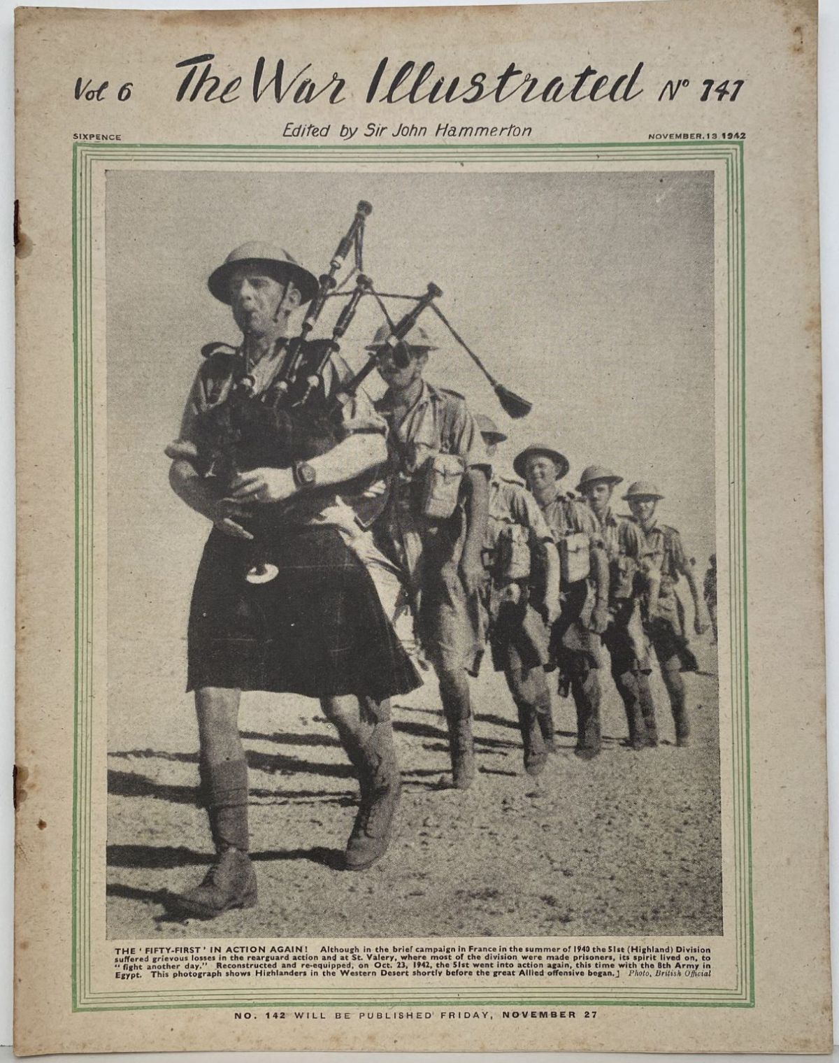 THE WAR ILLUSTRATED - Vol 6, No 141, 13th Nov 1942