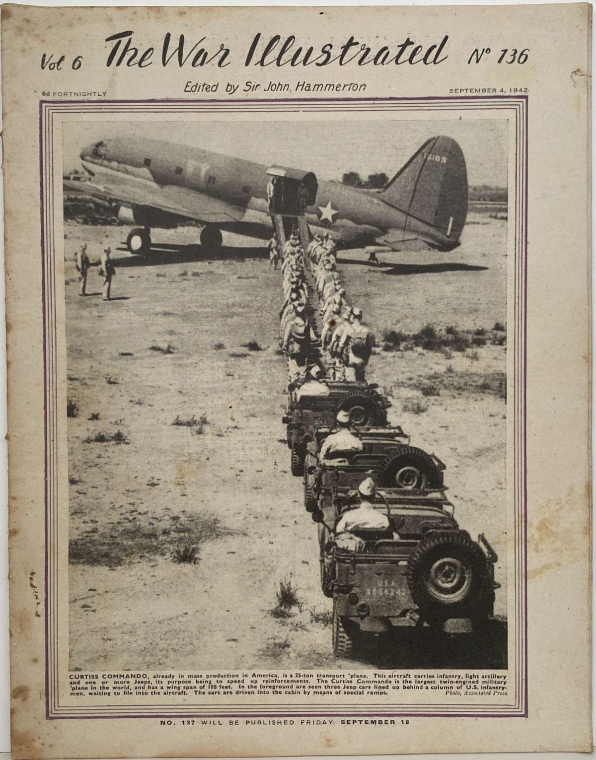 THE WAR ILLUSTRATED - Vol 6, No 136, 4th Sept 1942