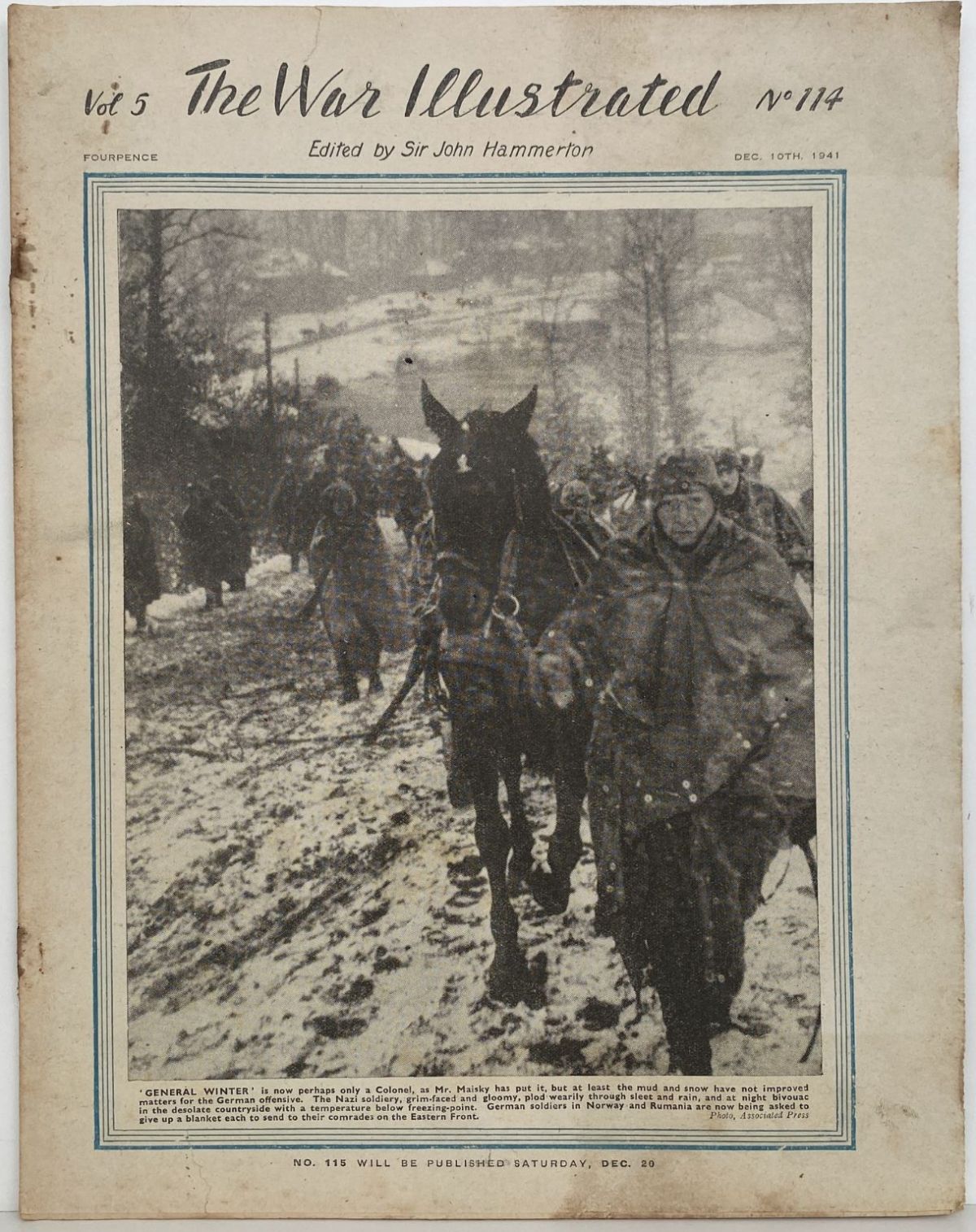 THE WAR ILLUSTRATED - Vol 5, No 114, 10th Dec 1941