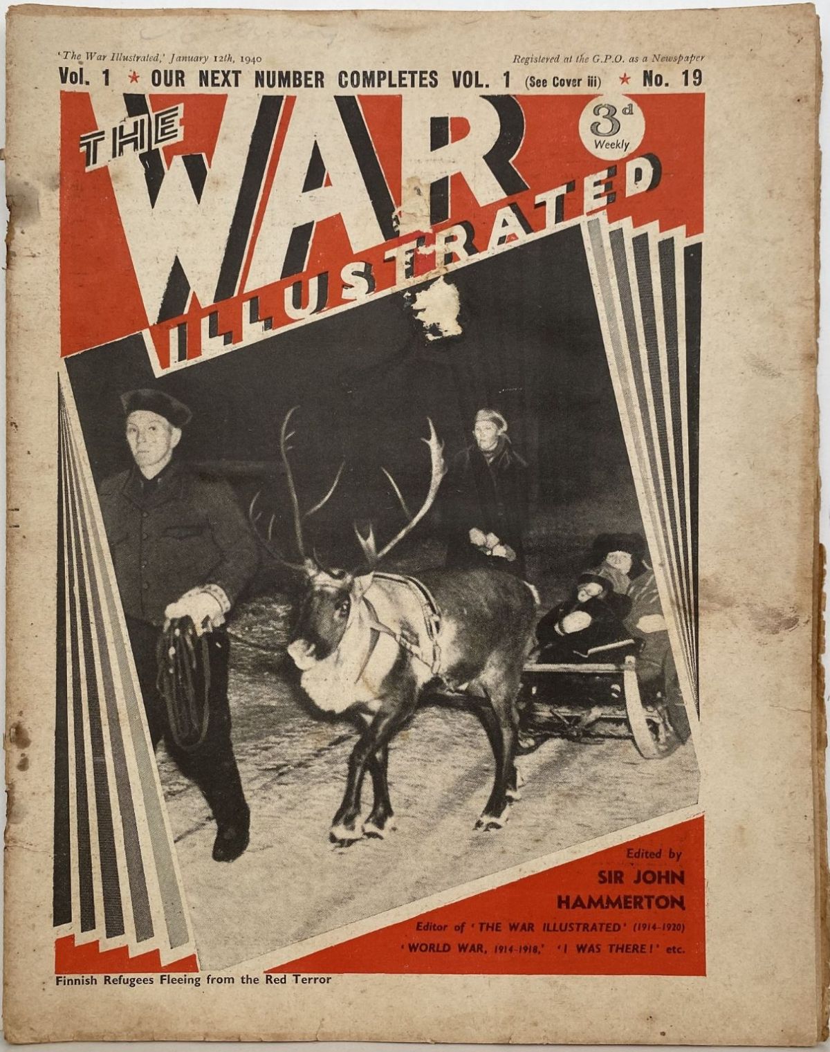 THE WAR ILLUSTRATED - Vol 1, No 19, 12th Jan 1940