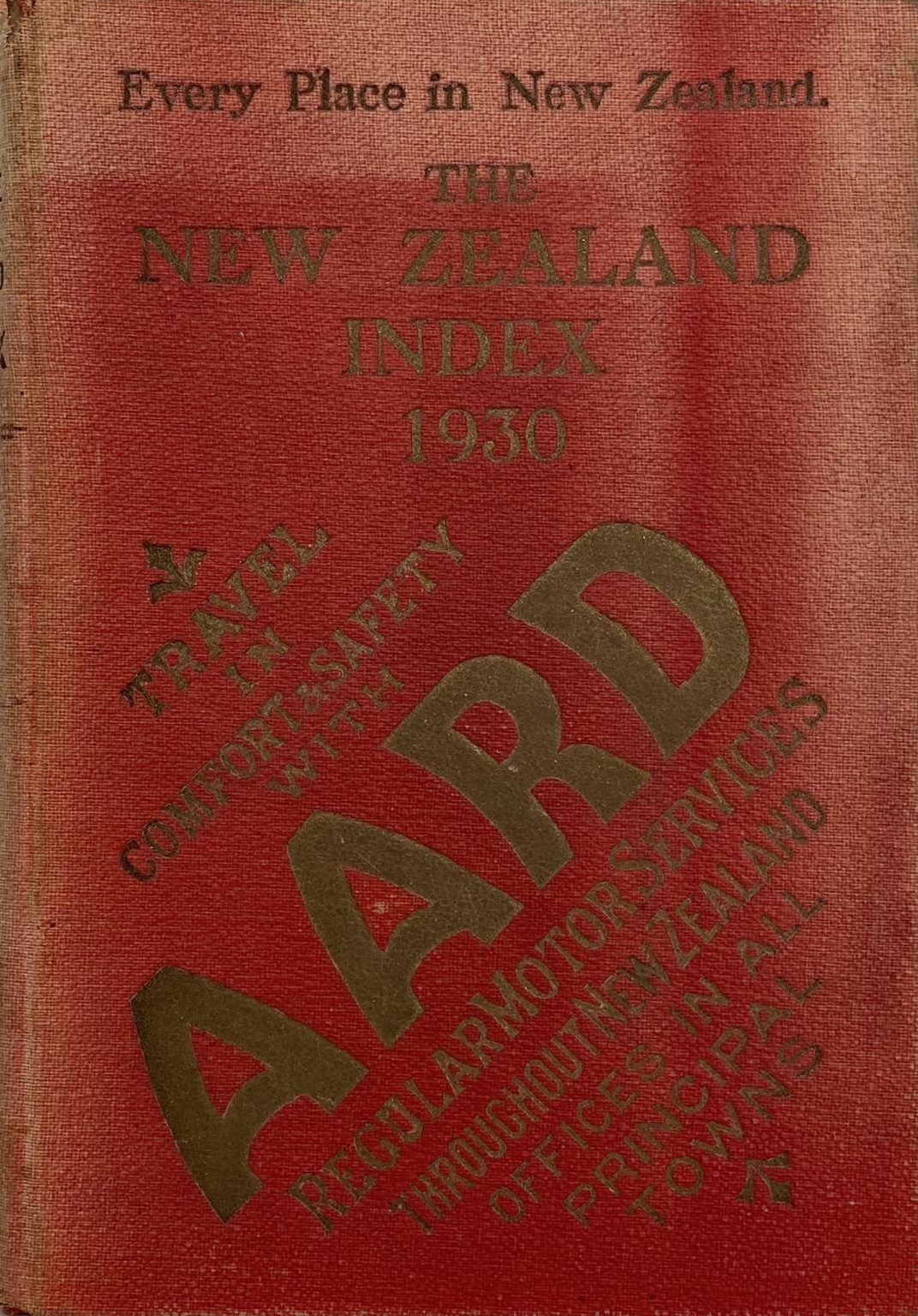 THE NEW ZEALAND INDEX 1930 - Everyplace in New Zealand