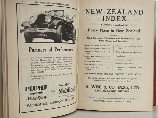 THE NEW ZEALAND INDEX 1930 - Everyplace in New Zealand