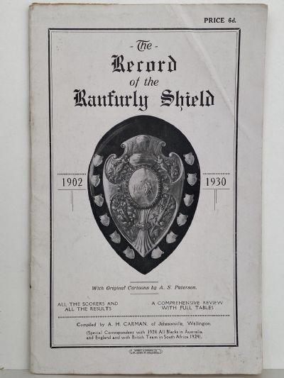 RANFURLY SHIELD: The Record 1902 - 1930