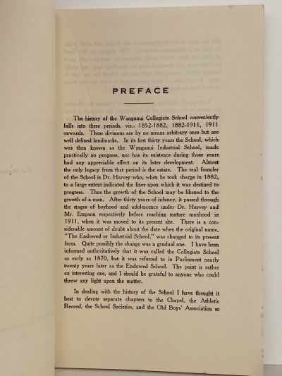 WANGANUI COLLEGIATE SCHOOL: A Brief History