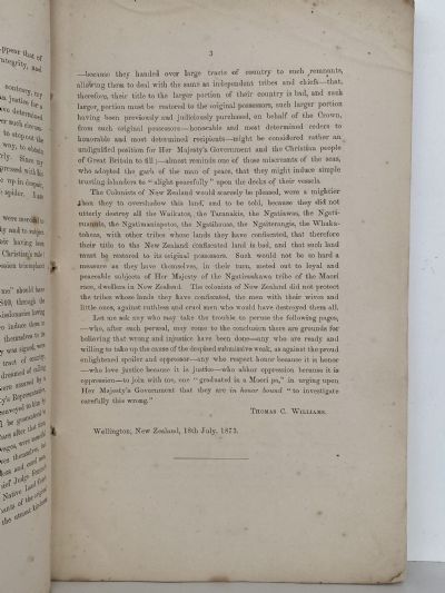 Letter To The Right Hon W. E. Gladstone On Behalf Of The Ngatiraukawa Tribe