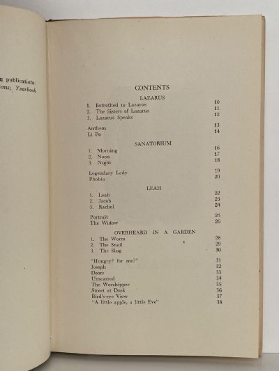 LAZARUS AND OTHER POEMS