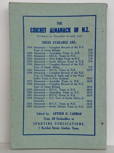 THE RUGBY ALMANACK of New Zealand 1965