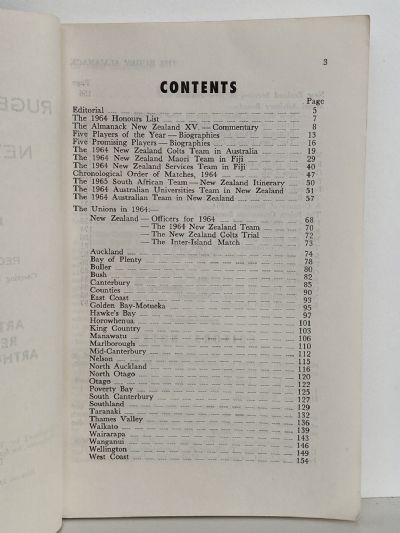 THE RUGBY ALMANACK of New Zealand 1965