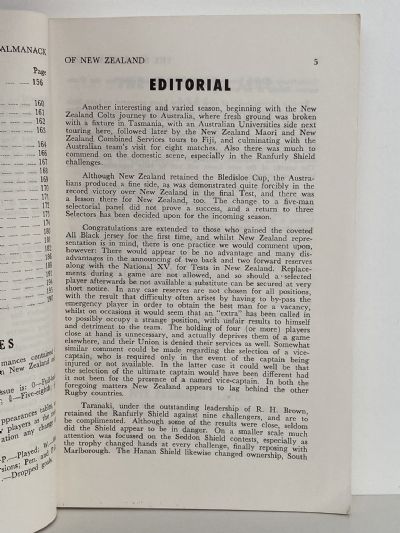THE RUGBY ALMANACK of New Zealand 1965