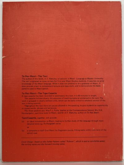 TE REO MAORI: First Lessons in Maori