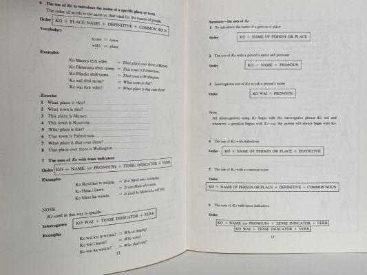 TE REO MAORI: First Lessons in Maori
