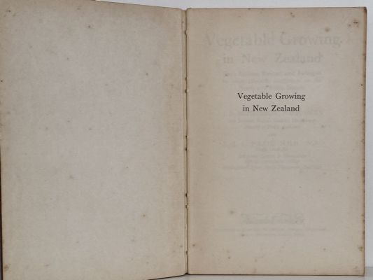VEGETABLE GROWING In New Zealand: Sixth Edition