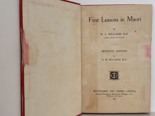 FIRST LESSONS IN MAORI