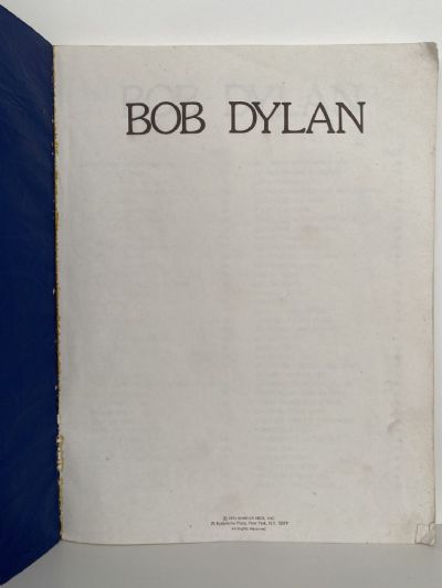 BOB DYLAN: Sheet Music Song Book