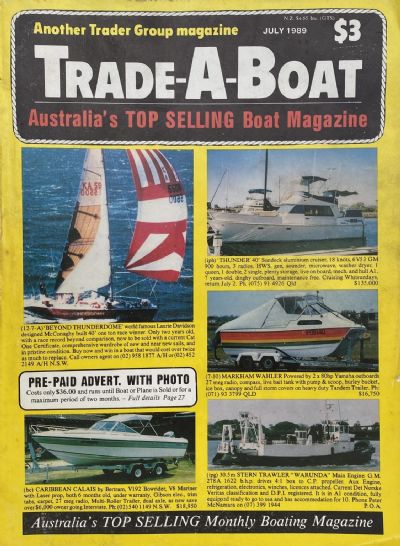 VINTAGE MAGAZINE: Trade-A-Boat, Australia - July 1989