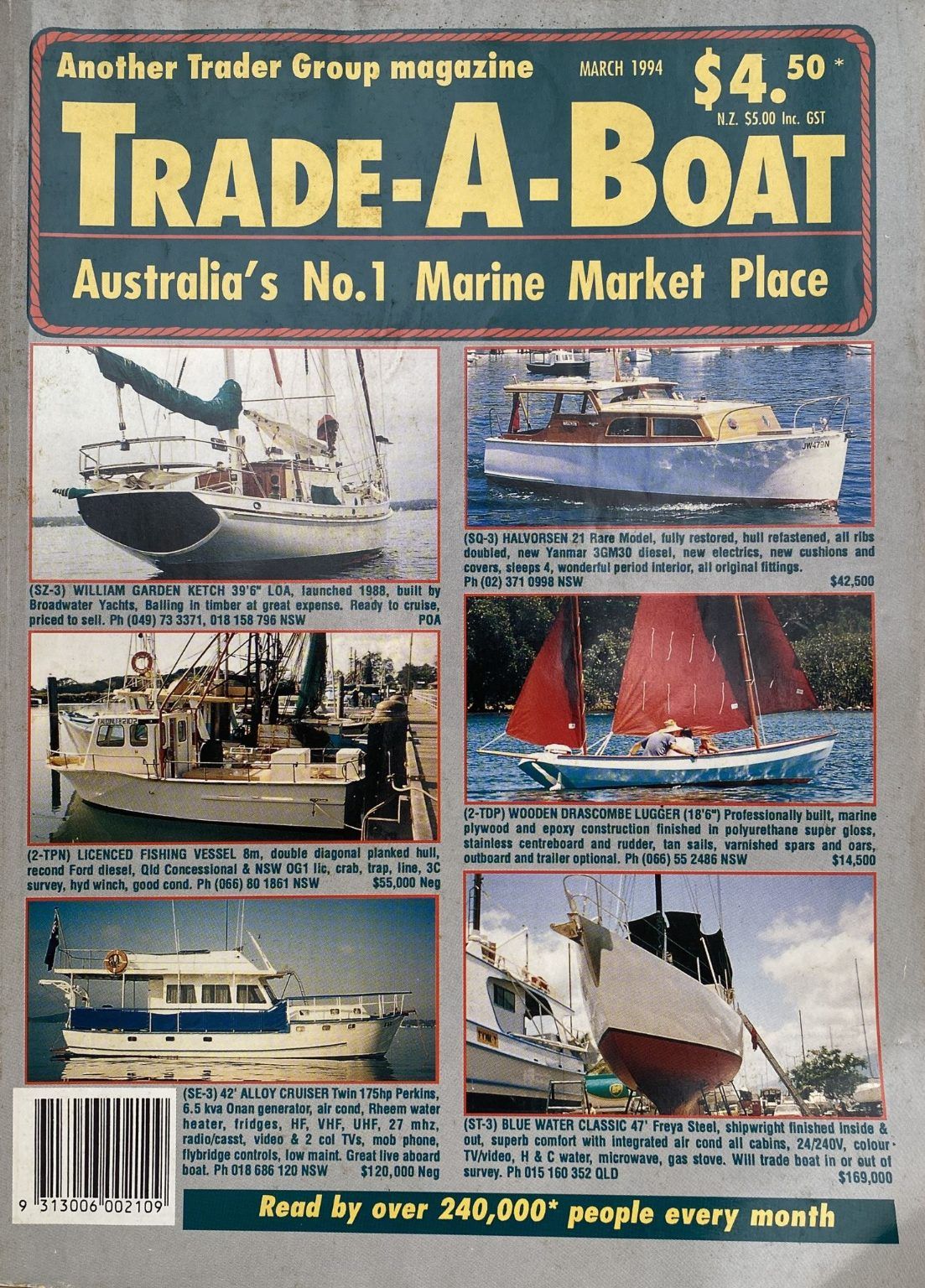 VINTAGE MAGAZINE: Trade-A-Boat, Australia - March 1994