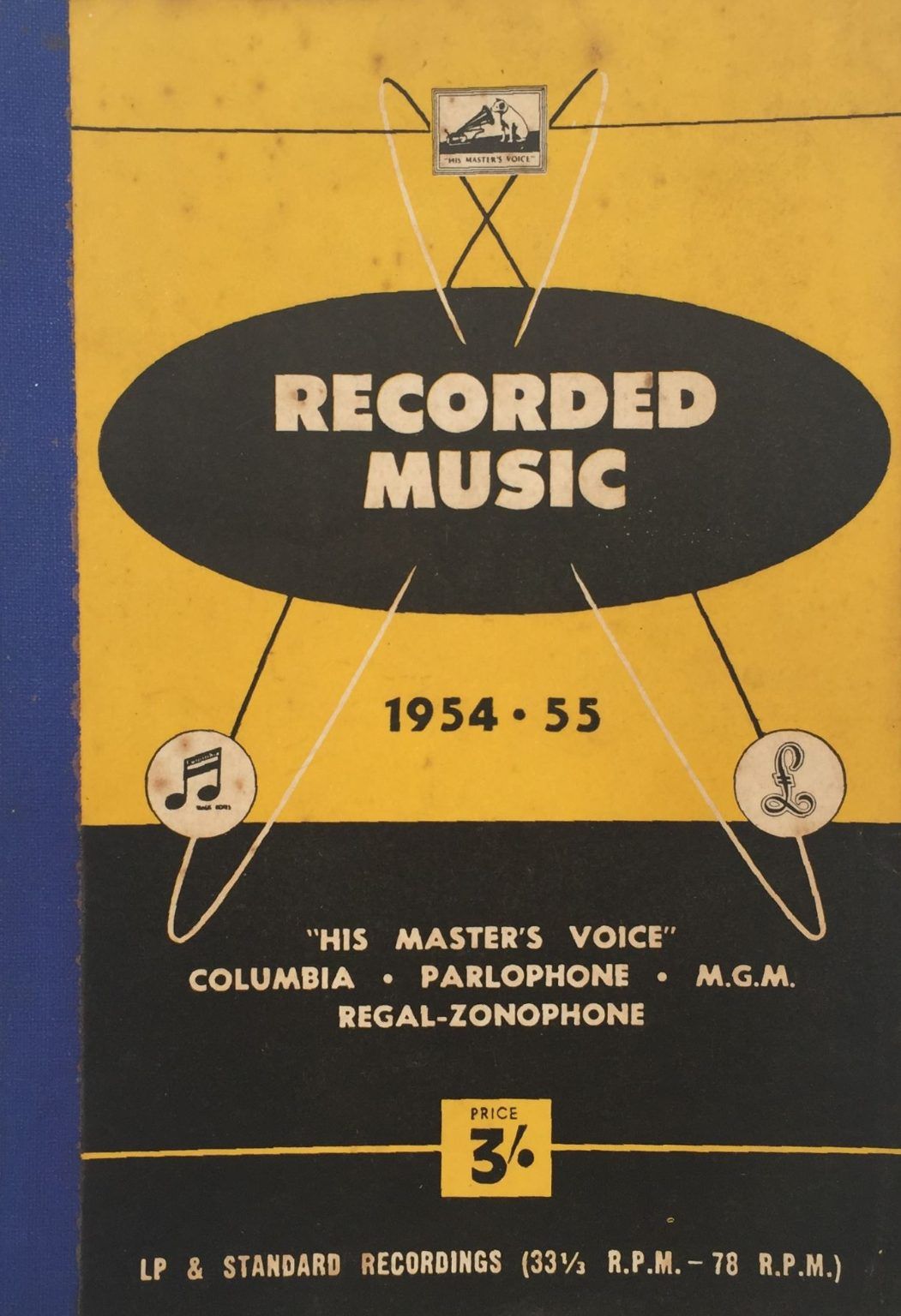 RECORDED MUSIC 1954 - 55: Catalogue of Long Playing Records