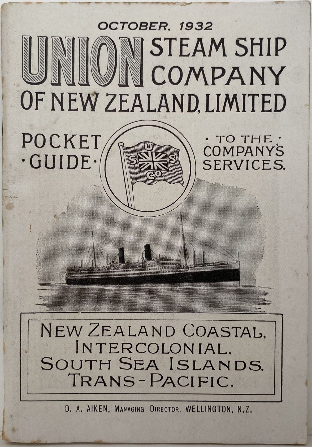 UNION STEAMSHIP COMPANY Pocket Guide to Company Services 1932