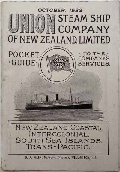 UNION STEAMSHIP COMPANY Pocket Guide to Company Services 1932 