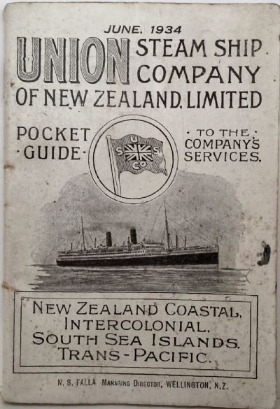 UNION STEAMSHIP COMPANY Pocket Guide to Company Services 1934 