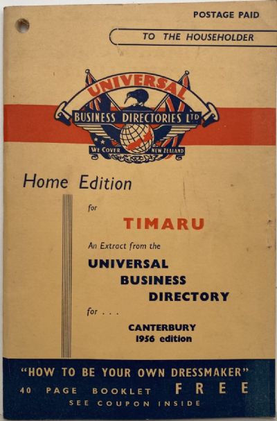 UNIVERSAL BUSINESS DIRECTORY: Timaru 1956 