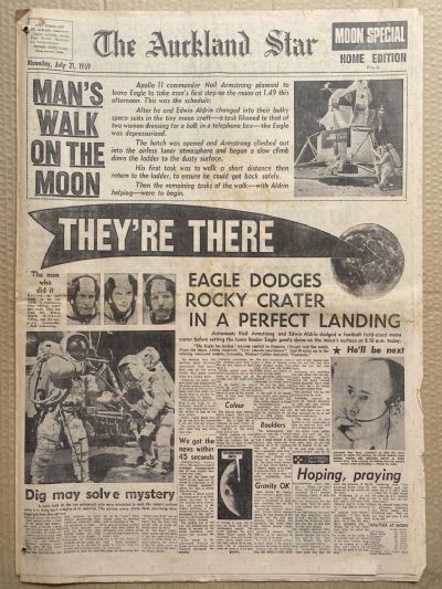 OLD NEWSPAPER: The Auckland Star, 21 July 1969 - Moon Landing Special - Home Edition