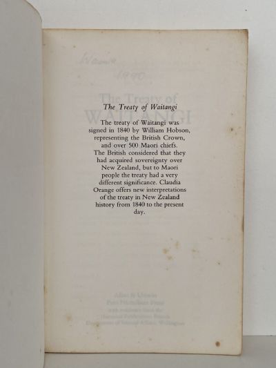 THE TREATY OF WAITANGI
