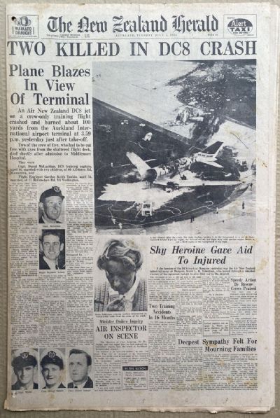 OLD NEWSPAPER: The New Zealand Herald, 5 July 1966 - Air NZ DC8 Crash