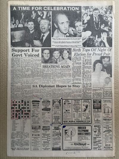 OLD NEWSPAPER: The New Zealand Herald, 16 July 1984 - Labour election victory