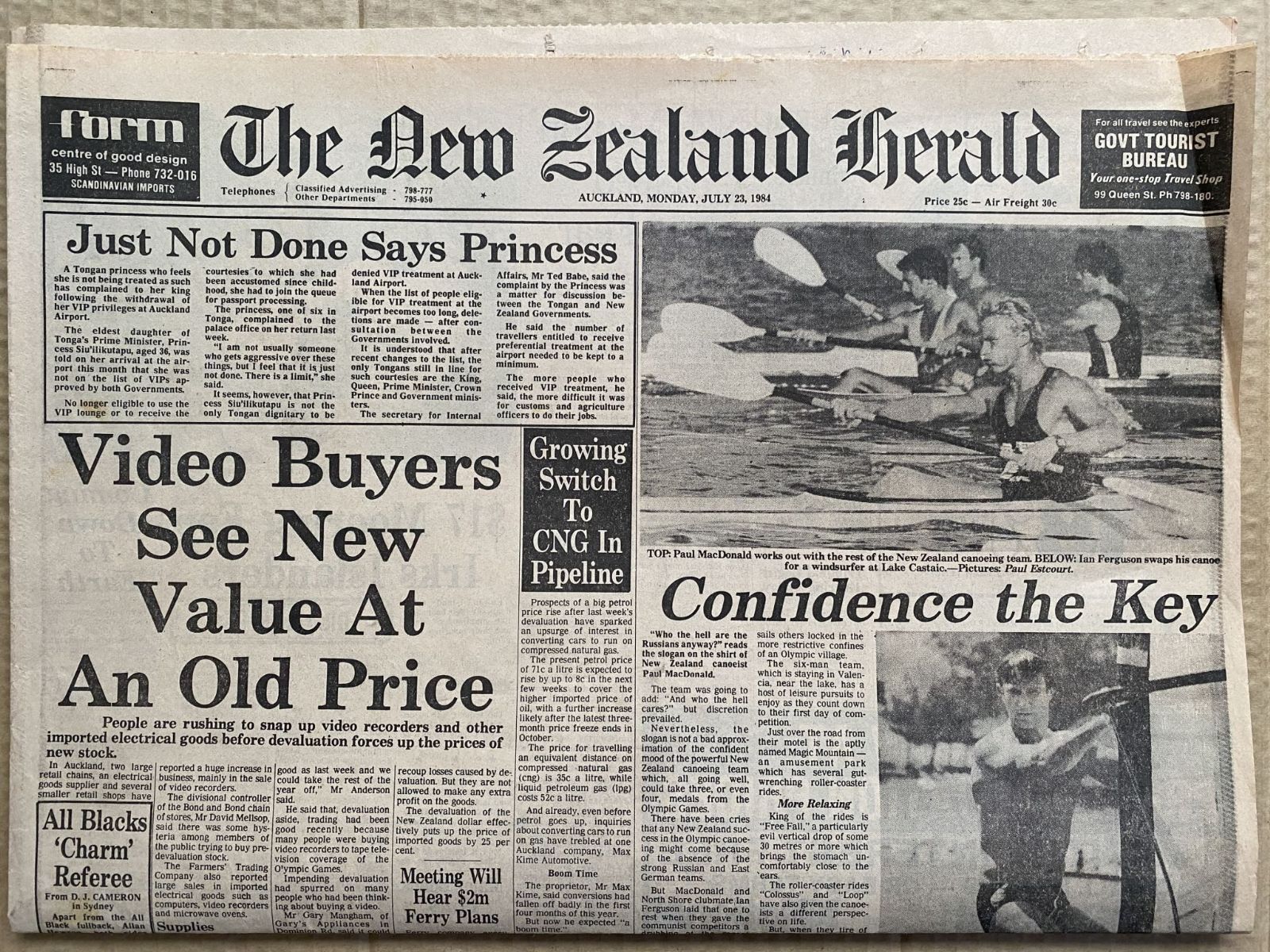 OLD NEWSPAPER: The New Zealand Herald, 23 July 1984 - Olympic Games